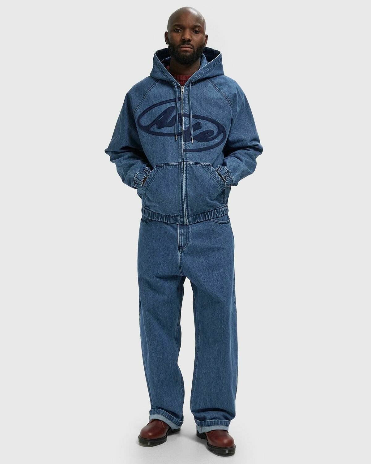 Split Logo denim Hood Jacket