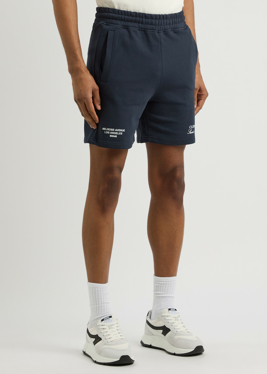 Club 1984 Melrose Printed Cotton Shorts Navy
