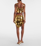 Rabanne Golden Sparkle Assembly sequined miniskirt