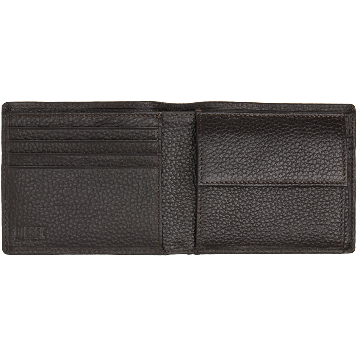 Diesel Black Bi-Fold Grainy Leather Wallet