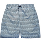 Sunspel - Long-Length Printed Swim Shorts - Blue