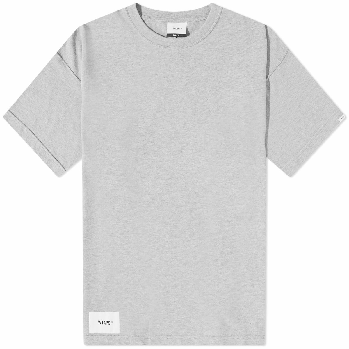 WTAPS Men's 5 Cut & Sew Back Print T-Shirt in Ash Grey WTAPS