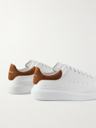 Alexander McQueen - Exaggerated-Sole Suede-Trimmed Leather Sneakers - White