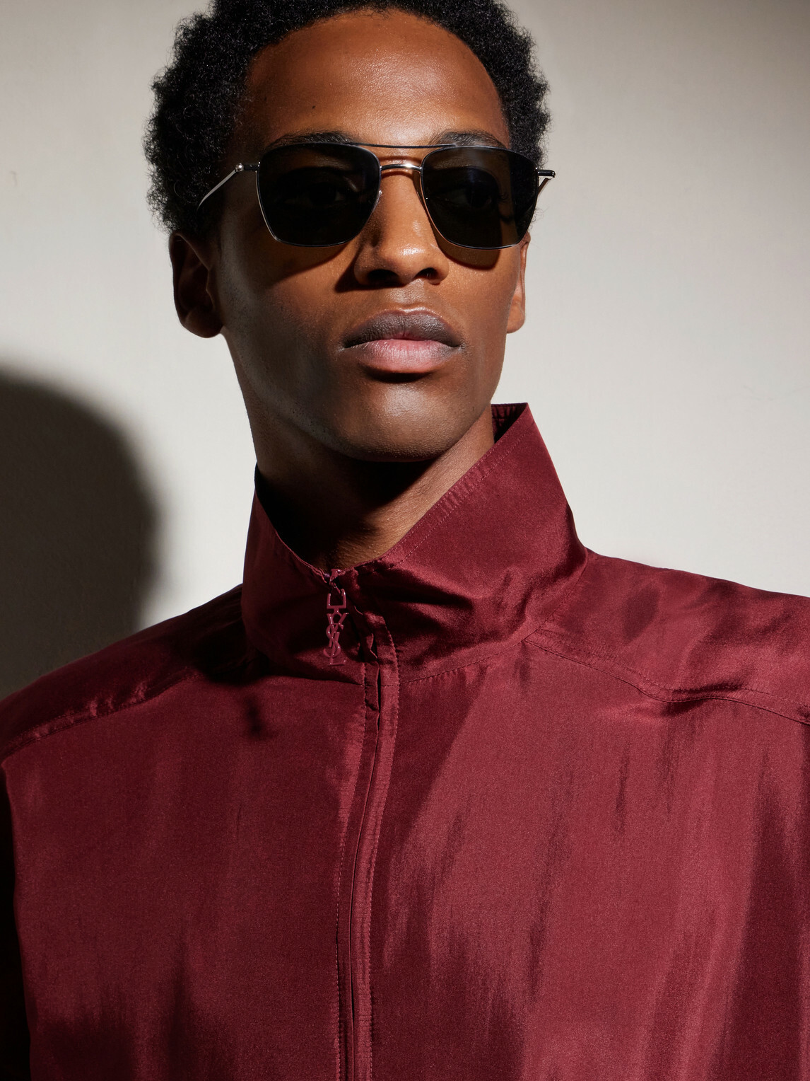 SAINT LAURENT - Squared-Frame Metal Sunglasses