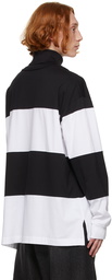 Marni Black & White Striped Turtleneck