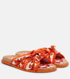 Dolce&Gabbana Majolica fringed brocade slides