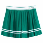 Sporty & Rich Women's Vendome Script Pleated Skirt in Alpine Alpine