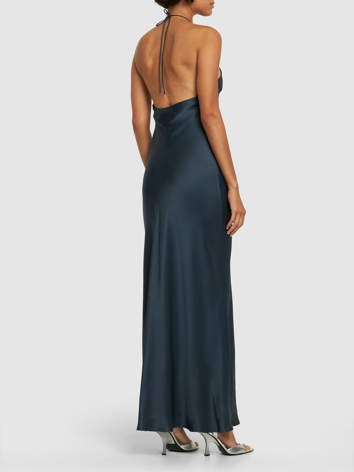 anine bing satin dress Anine Bing Ivory Satin Slip Dress by Anine Bing