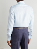 Richard James - Slim-Fit Striped Linen Shirt - Blue