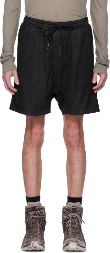 Photo: 11 by Boris Bidjan Saberi Black Coated Object Shorts