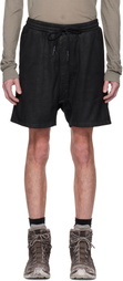11 by Boris Bidjan Saberi Black Coated Object Shorts