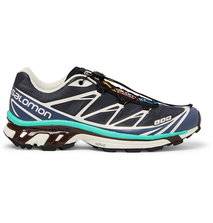 Photo: Salomon - XT-6 ADV Mesh and Rubber Running Sneakers - Blue