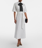 Valentino Polka-dot cotton poplin midi dress