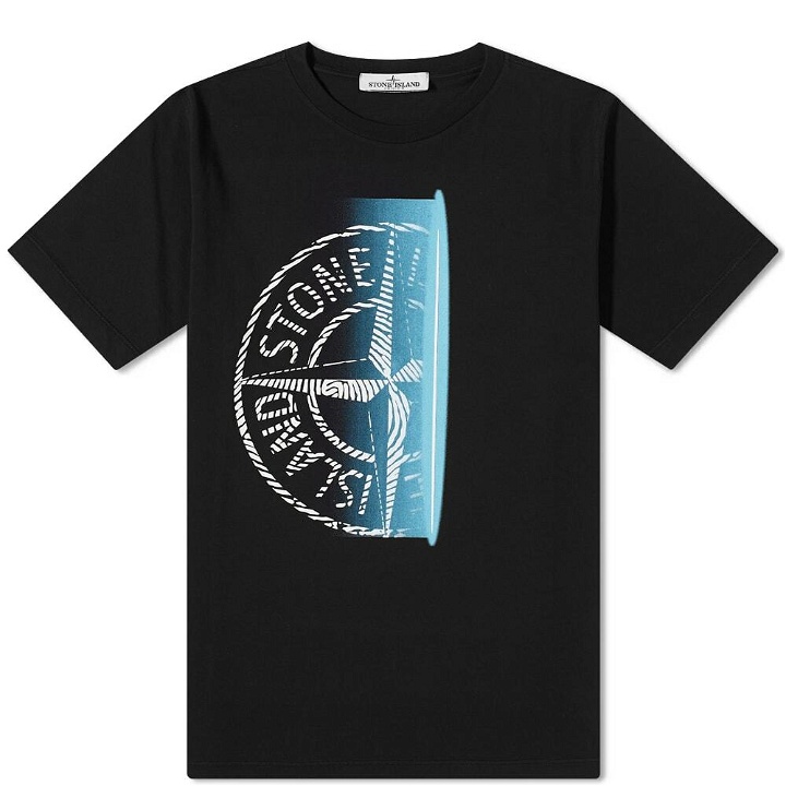 Photo: Stone Island Junior Compass Logo T-Shirt in Black