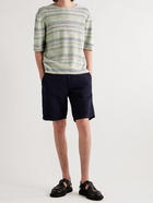 Inis Meáin - Striped Linen T-Shirt - Green