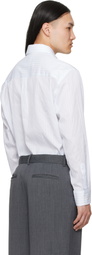 Paul Smith Blue & White Textured Stripe Shirt