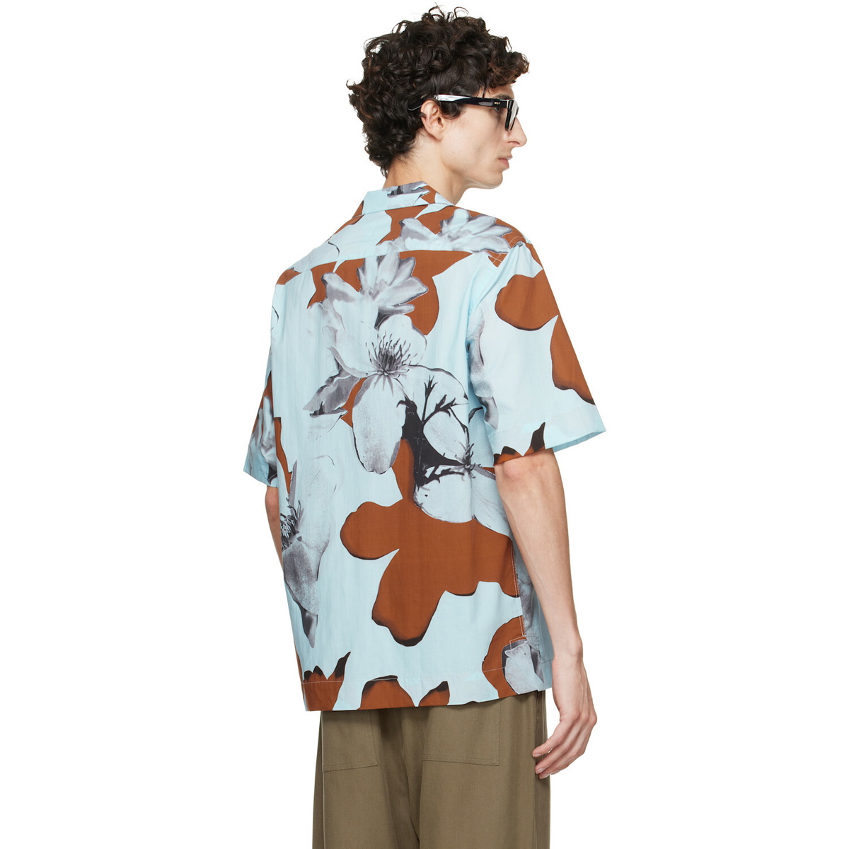 Paul Smith Blue Floral Print Shirt