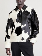 Golden Bear - The Stockton Leather-Trimmed Calf Hair Jacket - Black