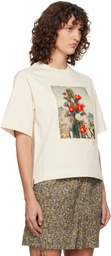 Moncler Grenoble Beige Landscape Print Cotton T-shirt
