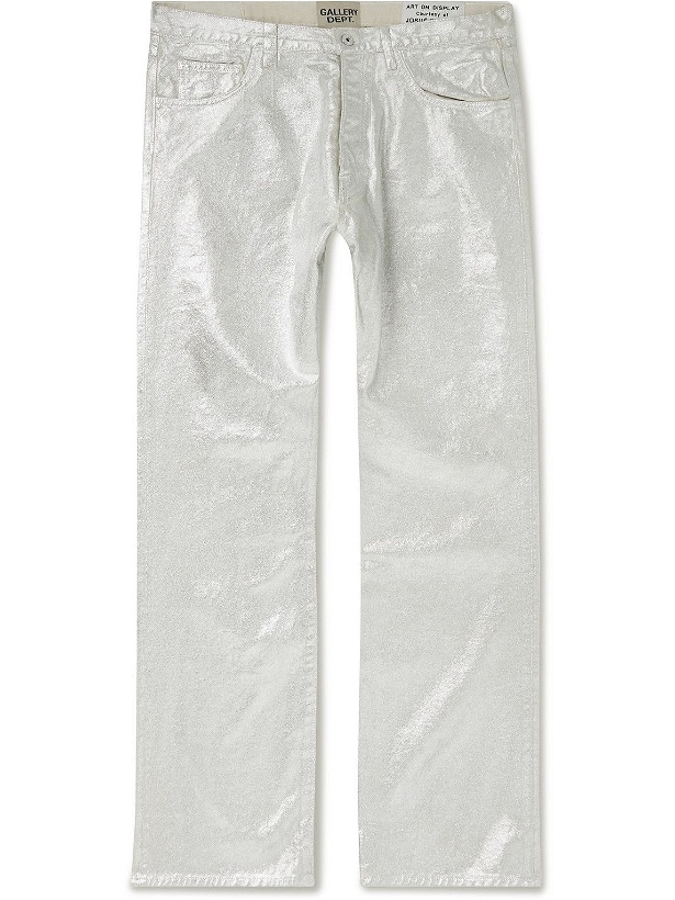 Photo: Gallery Dept. - Logan Bootcut Metallic Coated Jeans - Silver