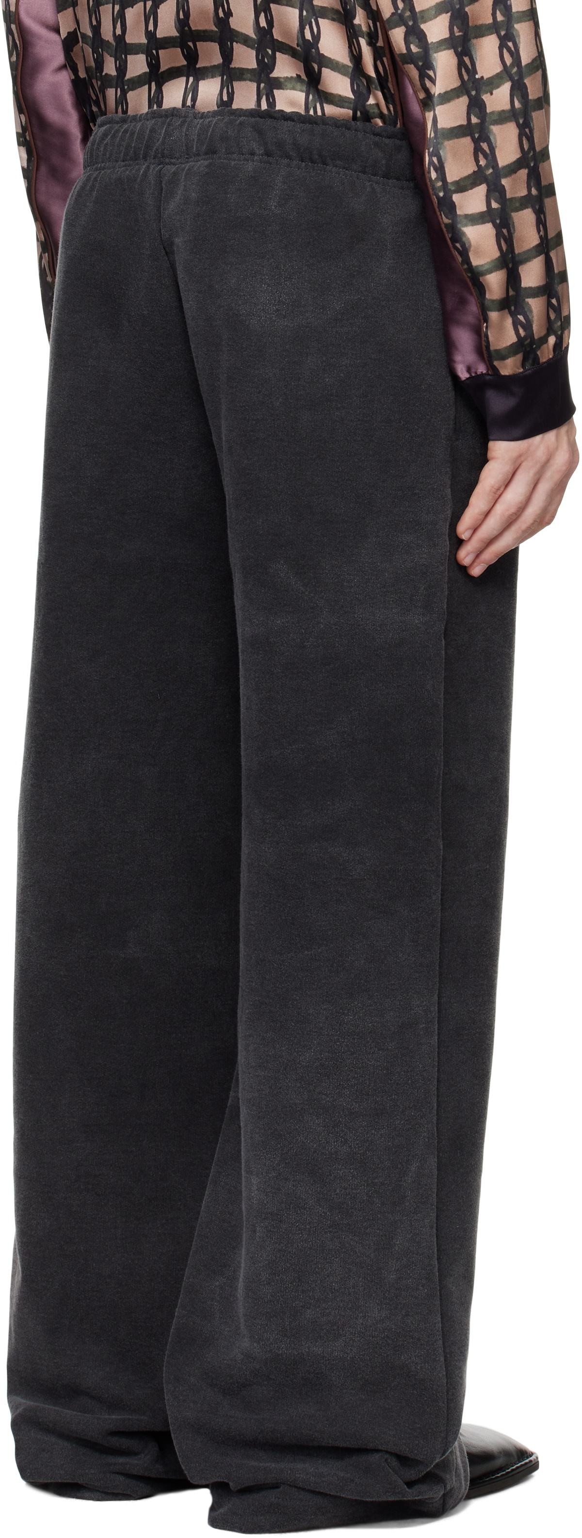 Serapis Gray Dyed Wide Sailor Sweatpants