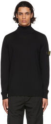 Stone Island Black Light Wool Turtleneck