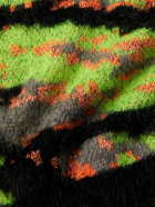 ERL - Metallic Jacquard-Knit Half-Zip Sweater - Green