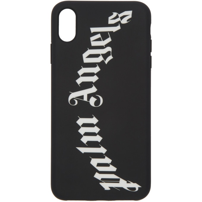 Photo: Palm Angels Black and White Arch Logo iPhone X Case