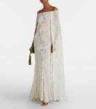Rodarte Floral satin jacquard maxi skirt