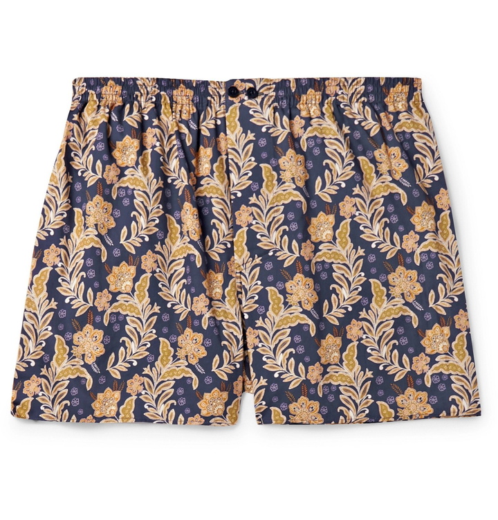 Photo: Zimmerli - Printed Cotton Boxers - Blue