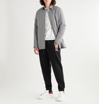 Burberry - Tapered Webbing-Trimmed Loopback Cotton-Jersey Track Pants - Black