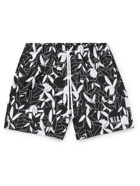 AMIRI - Playboy Short-Length Printed Swim Shorts - Black