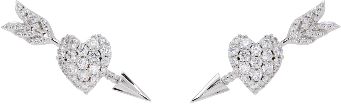 SHUSHU/TONG YVMIN Edition Fully Inlaid Heart Arrow Earrings