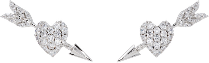 Photo: SHUSHU/TONG YVMIN Edition Fully Inlaid Heart Arrow Earrings