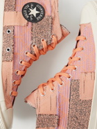 CONVERSE - Chuck 70 Patchwork Tweed High-Top Sneakers - Orange - 5