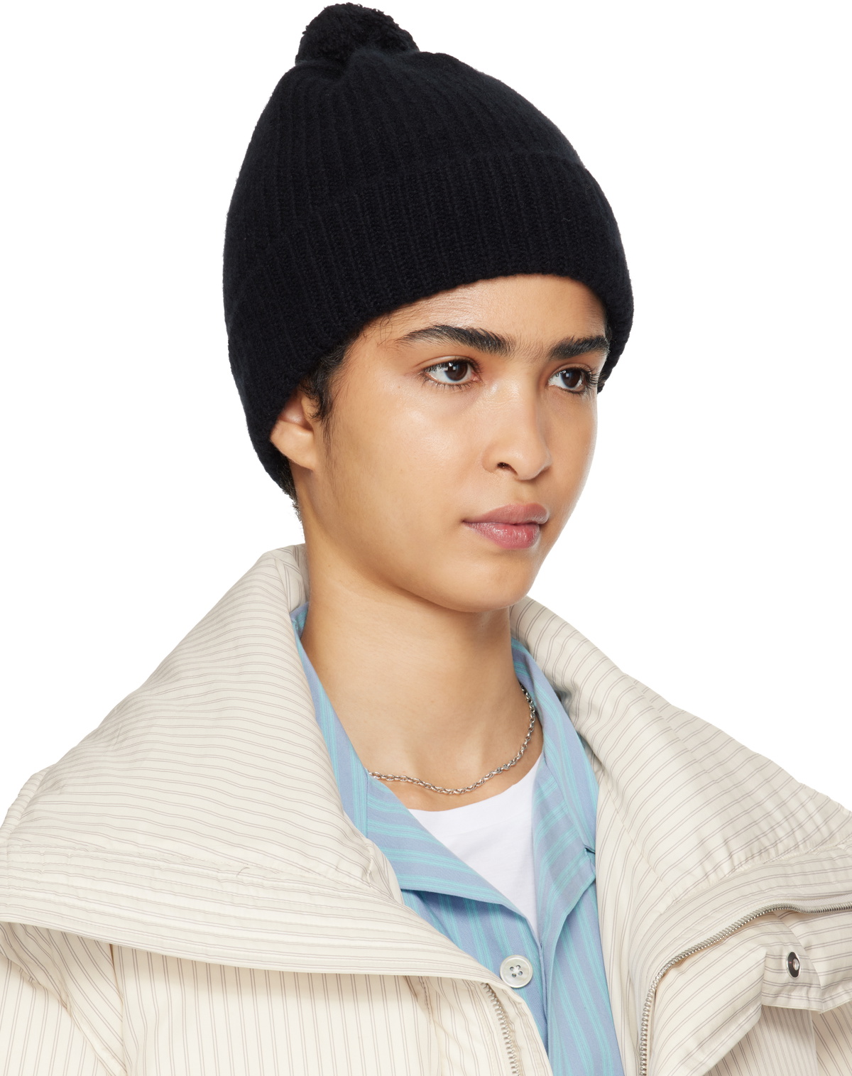 Tekla SSENSE Exclusive Black AURALEE Edition Night Knit Beanie