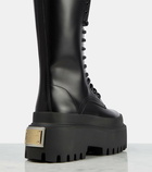 Dolce&Gabbana Leather platform combat boots