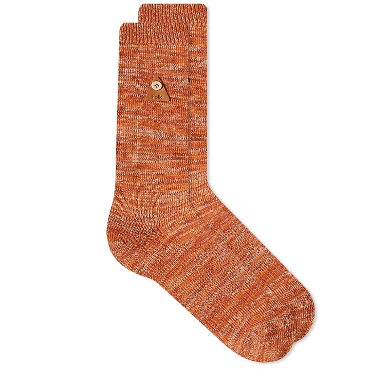 Photo: Folk Men's Melange Sock in Copper Mix
