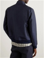 Valstar - Wool and Linen-Blend Harrington Jacket - Blue
