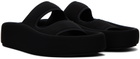 MM6 Maison Margiela Black Platform Slides