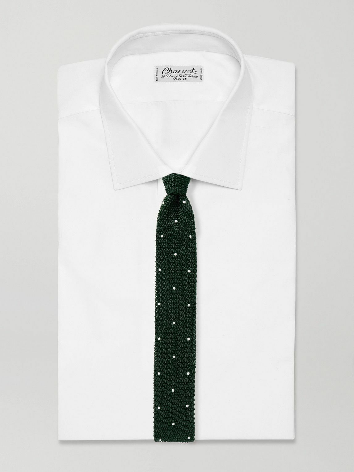 Sid Mashburn - 5.5cm Polka-Dot Knitted Silk Tie