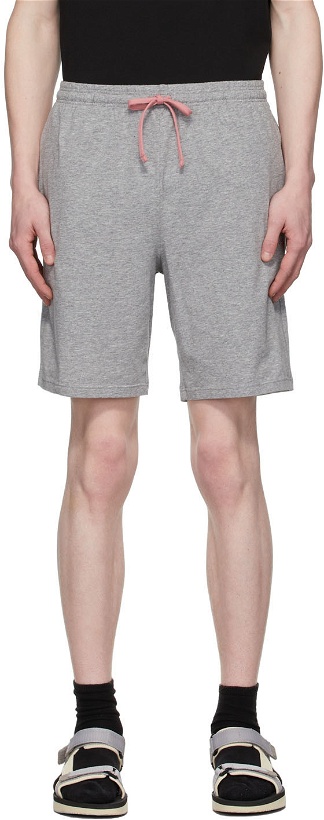 Photo: Boss Grey Stretch Embroidered Logo Shorts