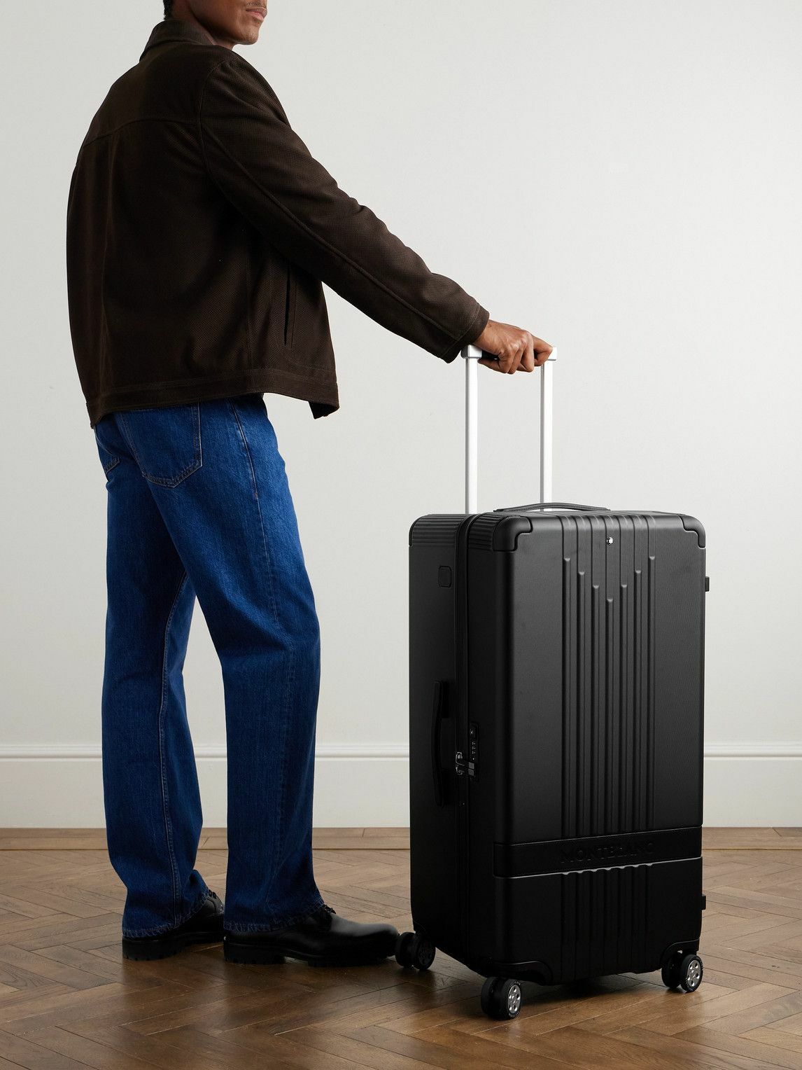 Montblanc - #MY4810 Leather-Trimmed Polycarbonate Suitcase Montblanc