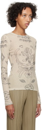 Nanushka Beige Lymee Long Sleeve T-Shirt