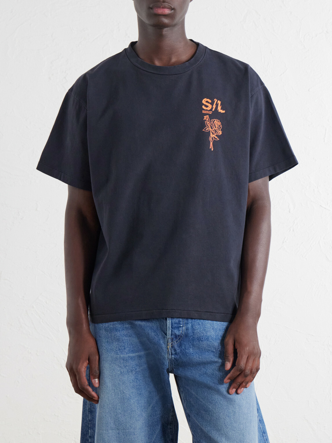 SECOND / LAYER - GGG Printed Cotton-Jersey T-Shirt - Blue