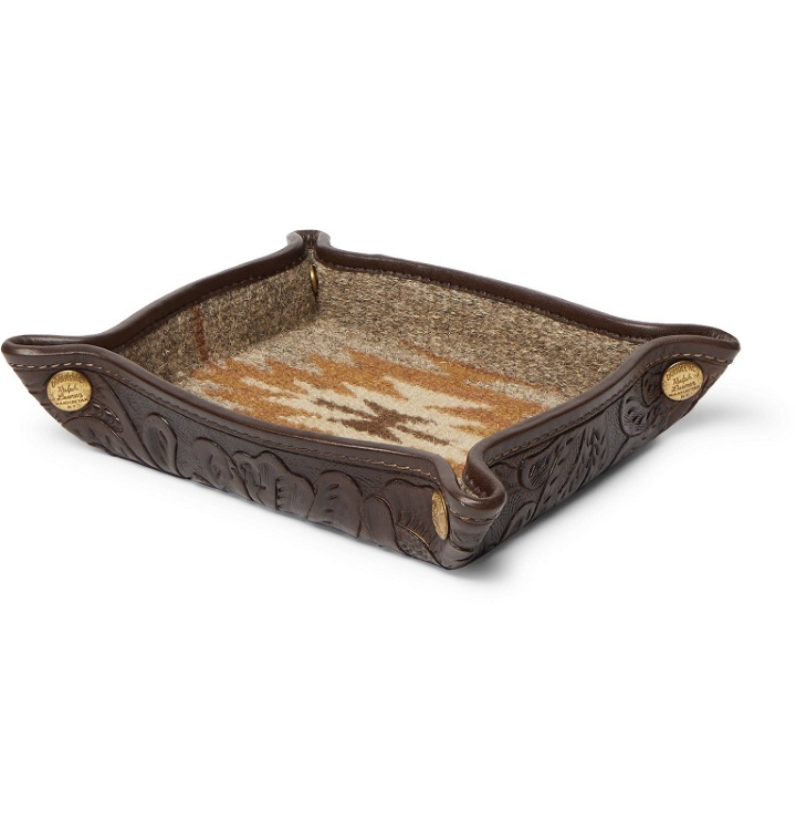 Photo: RRL - Embossed Leather Tray - Brown