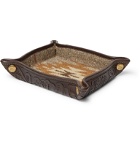 RRL - Embossed Leather Tray - Brown