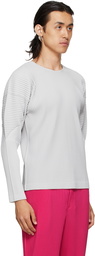 Homme Plissé Issey Miyake Grey Basics Long Sleeve T-Shirt