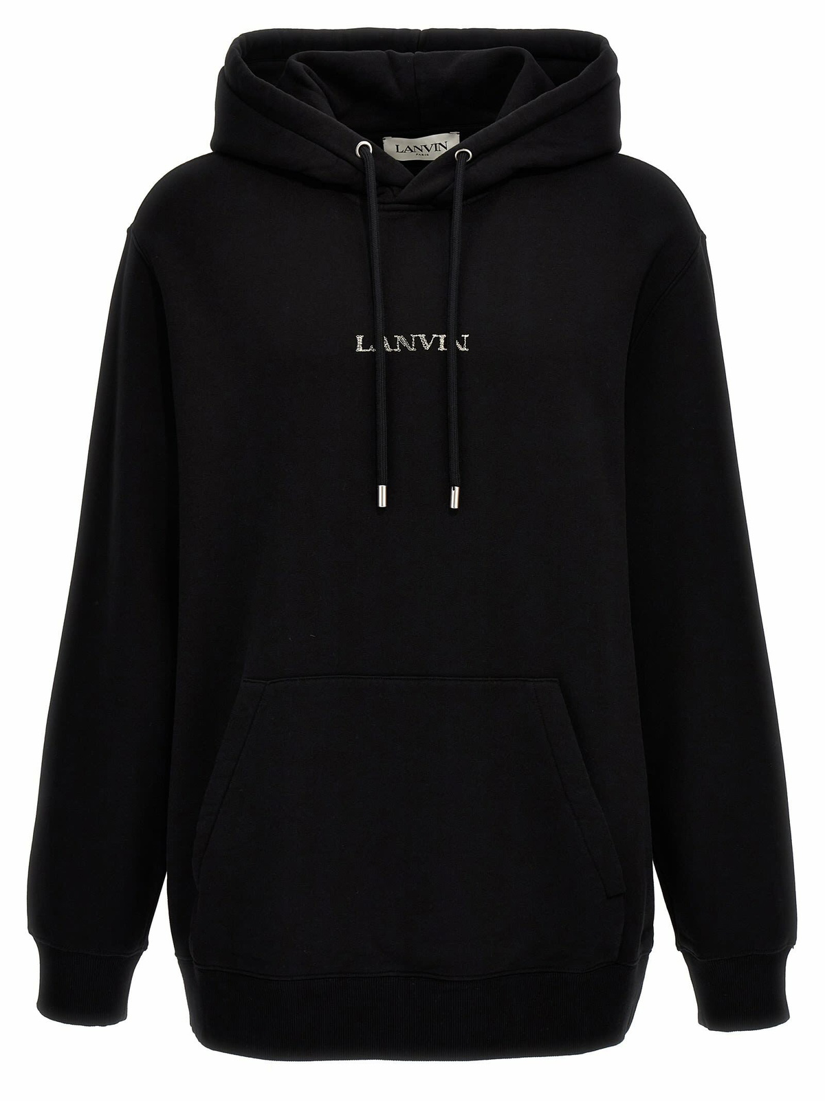 スウェット・トレーナー LANVIN RMHO0009 J142A24 10 Sweatshirts Black Lanvin logo-embroidered Cotton Hoodie | Black | FARFETCH