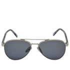 Prada Eyewear Men's A58S Sunglasses in Silver/Dark Grey 